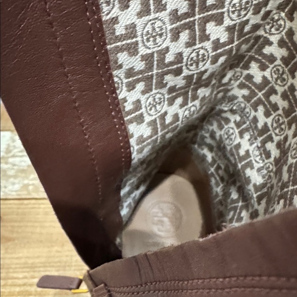 Tory Burch Everly Leather Riding Boots Size 6.5 Brown - Picture 8 of 10